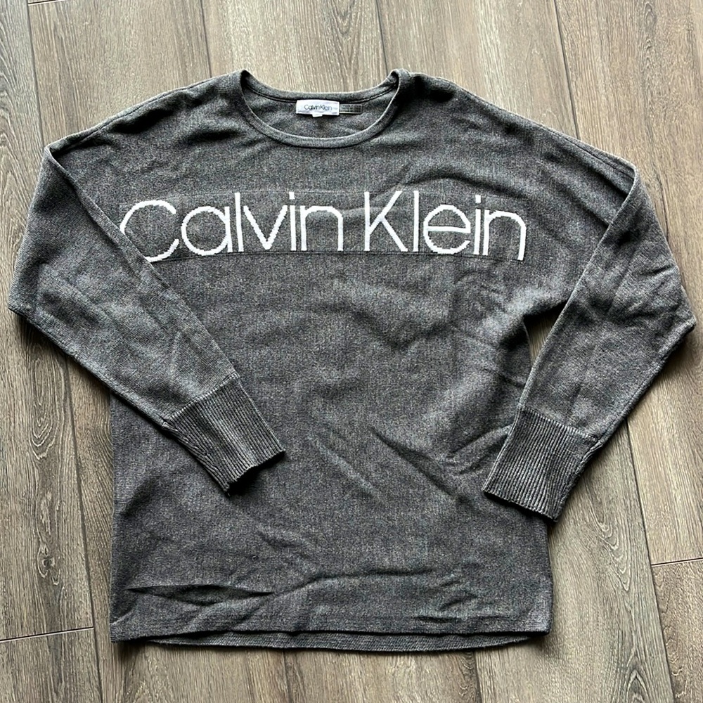 CALVIN KLEIN | Grey Logo Sweater